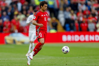 060625 - Wales v Liechtenstein - 2026 FIFA World Cup Qualifying - Brennan Johnson of Wales