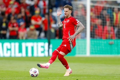 060625 - Wales v Liechtenstein - 2026 FIFA World Cup Qualifying - Joe Rodon of Wales
