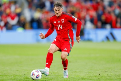 060625 - Wales v Liechtenstein - 2026 FIFA World Cup Qualifying - Connor Roberts of Wales