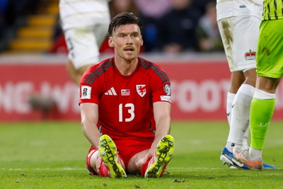 060625 - Wales v Liechtenstein - 2026 FIFA World Cup Qualifying - Kieffer Moore of Wales