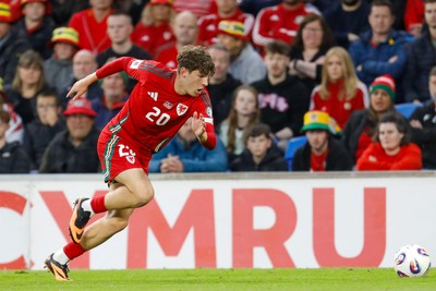 060625 - Wales v Liechtenstein - 2026 FIFA World Cup Qualifying - Lewis Koumas of Wales