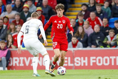 060625 - Wales v Liechtenstein - 2026 FIFA World Cup Qualifying - Lewis Koumas of Wales