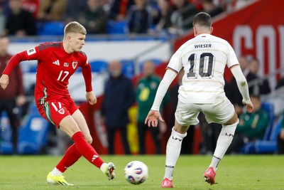 060625 - Wales v Liechtenstein - 2026 FIFA World Cup Qualifying - Jordan James of Wales