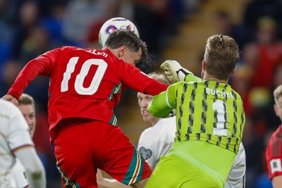 060625 - Wales v Liechtenstein - 2026 FIFA World Cup Qualifying - Liam Cullen of Wales