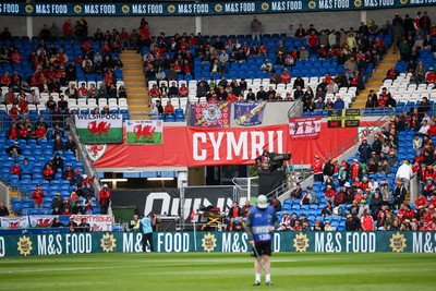 060625 - Wales v Liechtenstein - 2026 FIFA World Cup Qualifying - General view of fans in Cardiff City Stadium