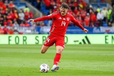 060625 - Wales v Liechtenstein - 2026 FIFA World Cup Qualifying - Connor Roberts of Wales