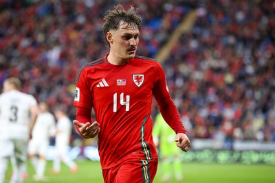060625 - Wales v Liechtenstein - 2026 FIFA World Cup Qualifying - Connor Roberts of Wales