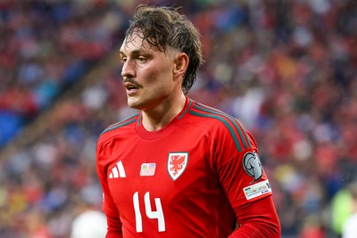 060625 - Wales v Liechtenstein - 2026 FIFA World Cup Qualifying - Connor Roberts of Wales