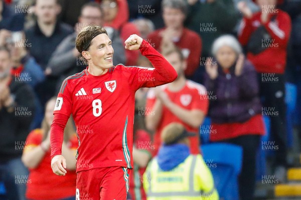 060625 - Wales v Liechtenstein - 2026 FIFA World Cup Qualifying - Harry Wilson of Wales celebrates after scoring
