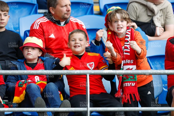 060625 - Wales v Liechtenstein - 2026 FIFA World Cup Qualifying - Wales fans during game 