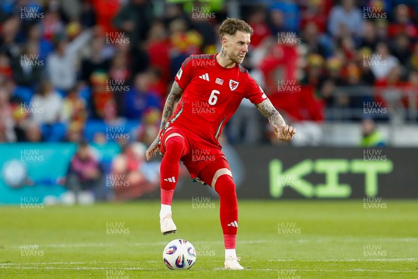 060625 - Wales v Liechtenstein - 2026 FIFA World Cup Qualifying - Joe Rodon of Wales