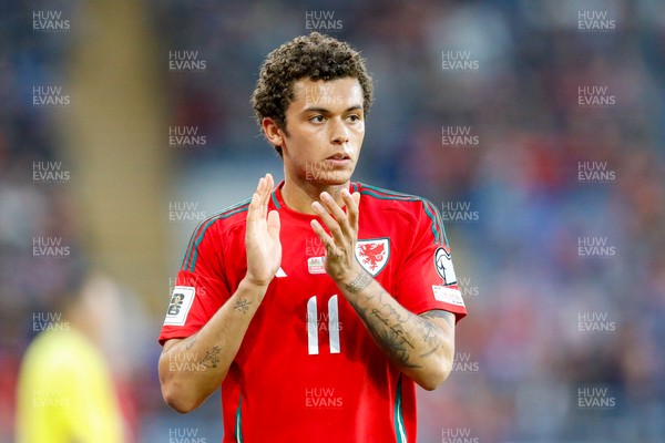060625 - Wales v Liechtenstein - 2026 FIFA World Cup Qualifying - Brennan Johnson of Wales