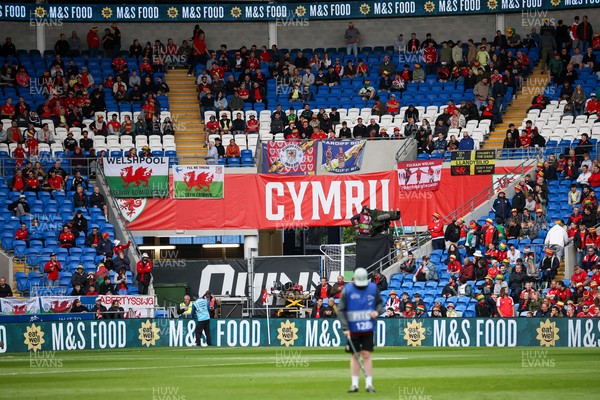 060625 - Wales v Liechtenstein - 2026 FIFA World Cup Qualifying - General view of fans in Cardiff City Stadium