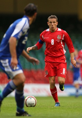 11.10.08 ... Wales v Liechtenstein, World Cup Qualifying Match Group 4, Millennium Stadium, Cardiff - Wales' Craig Bellamy  