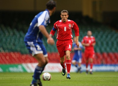 11.10.08 ... Wales v Liechtenstein, World Cup Qualifying Match Group 4, Millennium Stadium, Cardiff - Wales' Craig Bellamy  