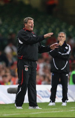 11.10.08 ... Wales v Liechtenstein, World Cup Qualifying Match Group 4, Millennium Stadium, Cardiff - Wales' manager John Toshack during the second half 