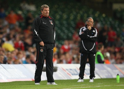 11.10.08 ... Wales v Liechtenstein, World Cup Qualifying Match Group 4, Millennium Stadium, Cardiff - Wales' manager John Toshack during the second half 