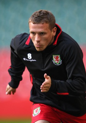 11.10.08 ... Wales v Liechtenstein, World Cup Qualifying Match Group 4, Millennium Stadium, Cardiff - Wales' Craig Bellamy  