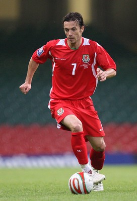 11.10.08 ... Wales v Liechtenstein, World Cup Qualifying Match Group 4, Millennium Stadium, Cardiff - Wales' Simon Davies   