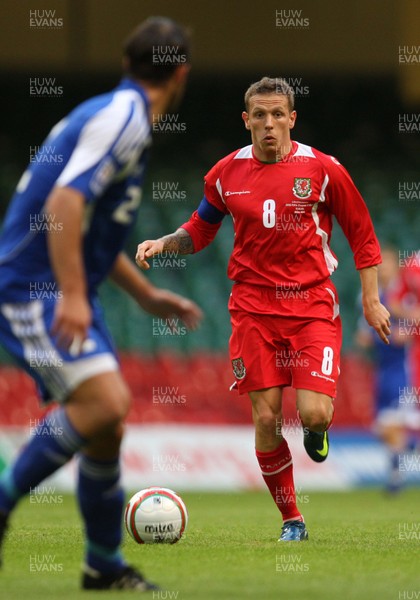 11.10.08 ... Wales v Liechtenstein, World Cup Qualifying Match Group 4, Millennium Stadium, Cardiff - Wales' Craig Bellamy  