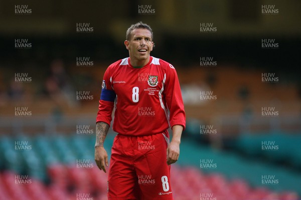 11.10.08 ... Wales v Liechtenstein, World Cup Qualifying Match Group 4, Millennium Stadium, Cardiff - Wales' Craig Bellamy  