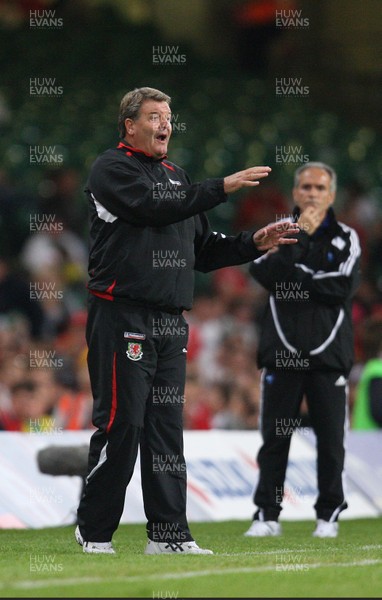 11.10.08 ... Wales v Liechtenstein, World Cup Qualifying Match Group 4, Millennium Stadium, Cardiff - Wales' manager John Toshack during the second half 