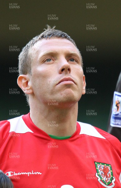 11.10.08 ... Wales v Liechtenstein, World Cup Qualifying Match Group 4, Millennium Stadium, Cardiff - Wales' Craig Bellamy  