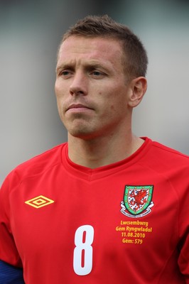 11.08.10 .. Wales v Luxembourg, .Friendly International, Llanelli -  Wales' Craig Bellemy   