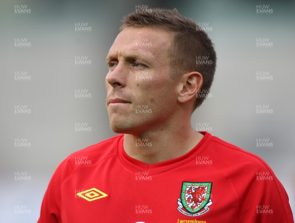 11.08.10 .. Wales v Luxembourg, .Friendly International, Llanelli -  Wales' Craig Bellemy   