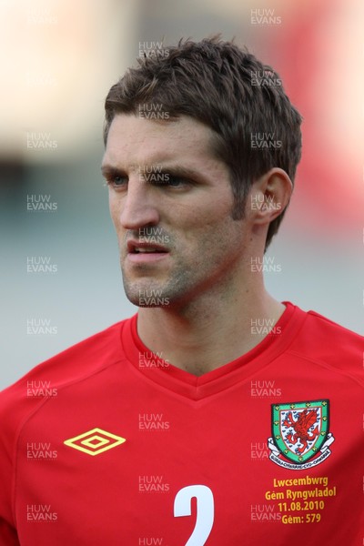 11.08.10 .. Wales v Luxembourg, .Friendly International, Llanelli -  Wales' Sam Ricketts      