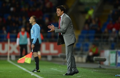 111013 - Wales v Macedonia - FIFA 2014 World Cup Qualifier - Wales manager Chris Coleman