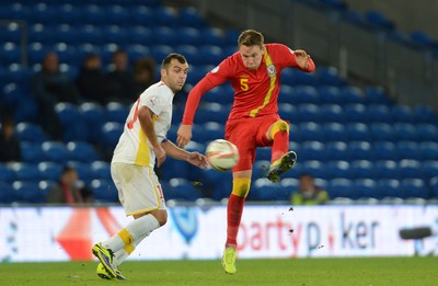 111013 - Wales v Macedonia - FIFA 2014 World Cup Qualifier - Chris Gunter of Wales controls the ball