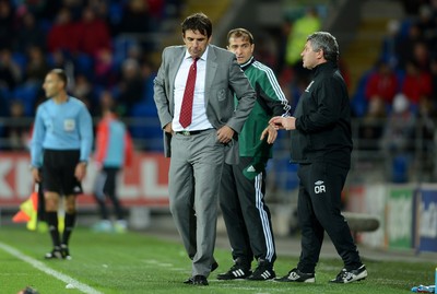 111013 - Wales v Macedonia - FIFA 2014 World Cup Qualifier - Wales manager Chris Coleman