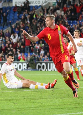 11013 - Wales v Macedonia, World Cup 2014 Qualifying - Wales' Simon Church celebrates after scoring goal(c) Huw Evans Picture Agency, Cardiff