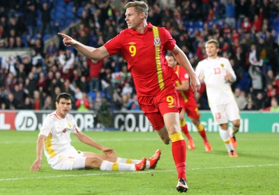 11013 - Wales v Macedonia, World Cup 2014 Qualifying - Wales' Simon Church celebrates after scoring goal(c) Huw Evans Picture Agency, Cardiff