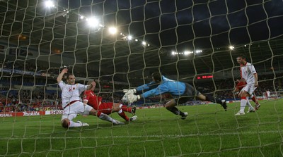 02.09.11 - Wales v Montenegro, Euro 2012 Qualifying -  Wales' Steve Morison scores goal  