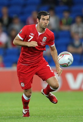 02.09.11 - Wales v Montenegro, Euro 2012 Qualifying -  Wales' Joe Ledley     