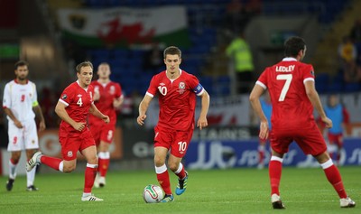 02.09.11 - Wales v Montenegro, Euro 2012 Qualifying -  Wales' Aaron Ramsey    