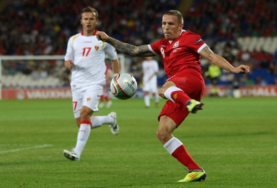 02.09.11 - Wales v Montenegro, Euro 2012 Qualifying -  Wales' Craig Bellamy strikes at goal  