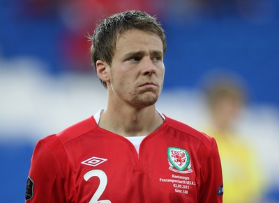 02.09.11 - Wales v Montenegro, Euro 2012 Qualifying -  Wales' Chris Gunter        