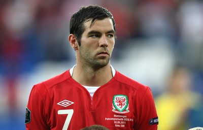 02.09.11 - Wales v Montenegro, Euro 2012 Qualifying -  Wales' Joe Ledley          