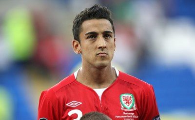 02.09.11 - Wales v Montenegro, Euro 2012 Qualifying -  Wales' Neil Taylor                    