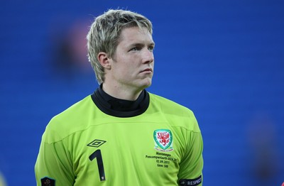 02.09.11 - Wales v Montenegro, Euro 2012 Qualifying -  Wales' keeper Wayne Hennessey                               