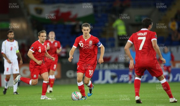 02.09.11 - Wales v Montenegro, Euro 2012 Qualifying -  Wales' Aaron Ramsey    
