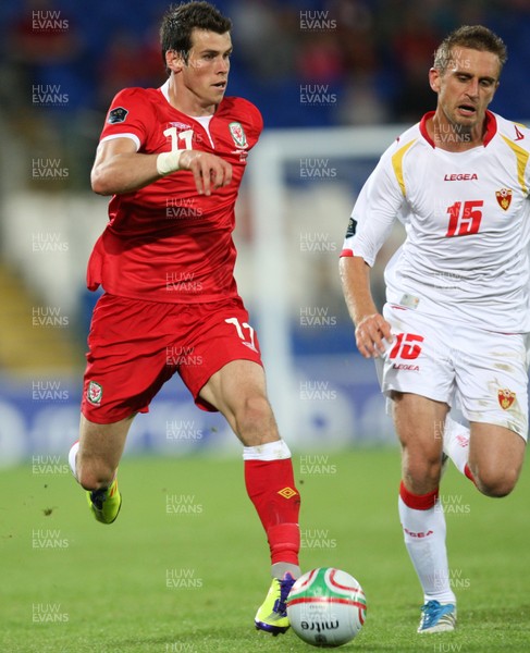02.09.11 - Wales v Montenegro, Euro 2012 Qualifying -  Wales' Gareth Bale charges forward   