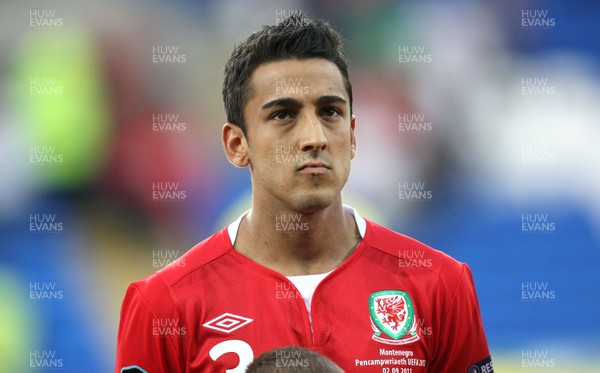 02.09.11 - Wales v Montenegro, Euro 2012 Qualifying -  Wales' Neil Taylor                    