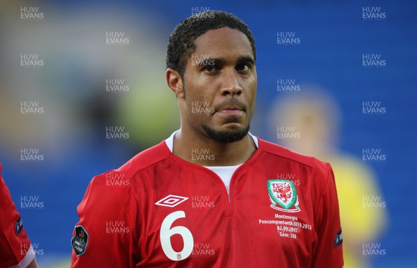 02.09.11 - Wales v Montenegro, Euro 2012 Qualifying -  Wales' Ashley Williams                              