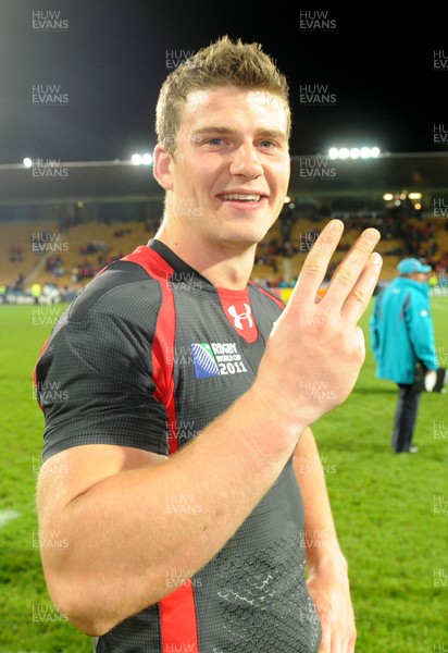 26.09.11 - Wales v Namibia - Rugby World Cup 2011 - Scott Williams of Wales celebrates at the end of the game. 