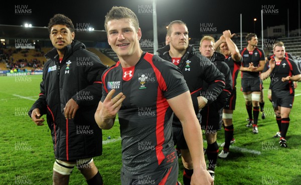 26.09.11 - Wales v Namibia - Rugby World Cup 2011 - Scott Williams of Wales celebrates at the end of the game. 