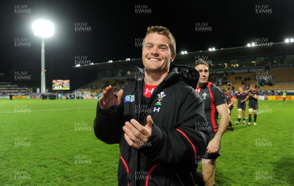26.09.11 - Wales v Namibia - Rugby World Cup 2011 - Tavis Knoyle of Wales celebrates at the end of the game. 